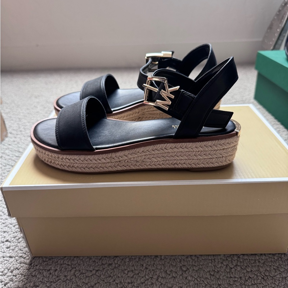 Black Michael Kors Wedge Sandals